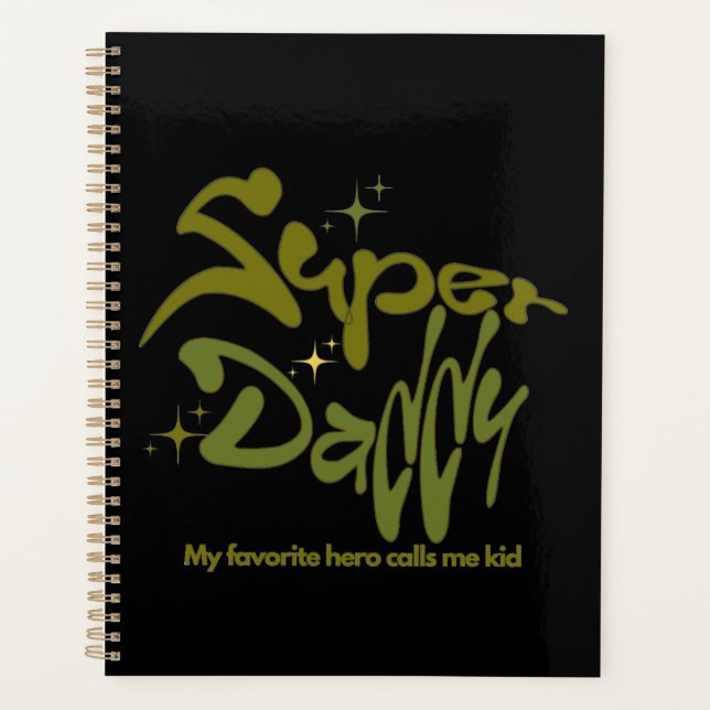 Super Daddy Hero for Kids Planner (Front)