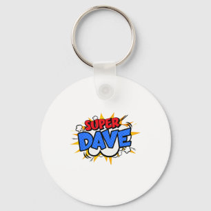 Super Dave Funny Comic Cartoon Fathers Day Persona Key Ring