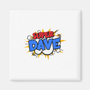 Super Dave Funny Comic Cartoon Fathers Day Persona Magnet