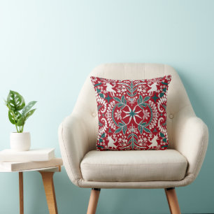 Super Detailed Nordic Embroidered Throw Pillow
