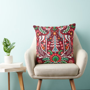 Super Detailed Nordic Embroidered Throw Pillow