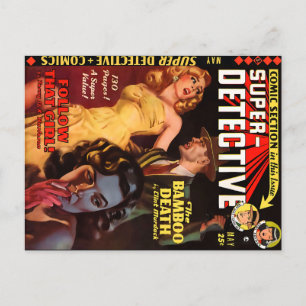 Super Detective #2 May 1950   Cool Noir Art Postcard