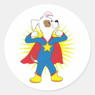 Super Dog Classic Round Sticker
