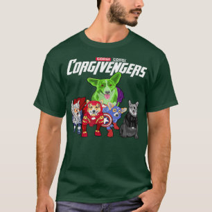 Super Dogs Corgivengers Assemble Cute Corgi Dog Lo T-Shirt