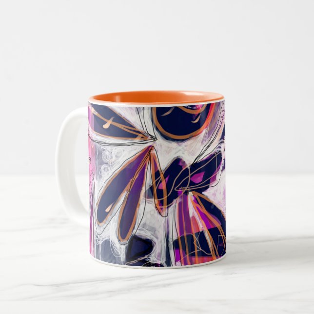 Super Dragonfly Abstract Mug (Front Left)