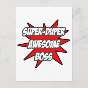 Super Duper Awesome Boss Postcard