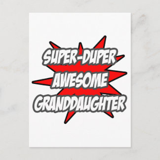 Super Duper Awesome Granddaughter Postcard