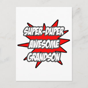 Super Duper Awesome Grandson Postcard