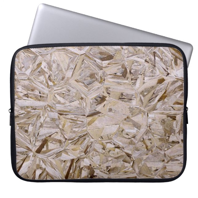 Super Duper Cool OSB Construction Plywood Print Laptop Sleeve (Front)