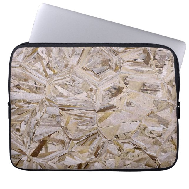 Super Duper Cool OSB Plywood Print Laptop Sleeve (Front)