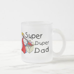 Super Duper Dad Frosted Glass Coffee Mug