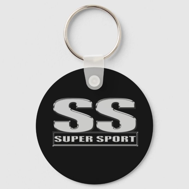 super duper sport black key ring (Front)