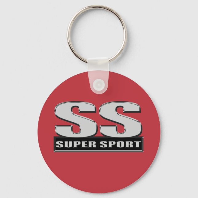 super duper sport red key ring (Front)