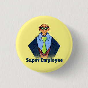 Super Employee 3 Cm Round Badge