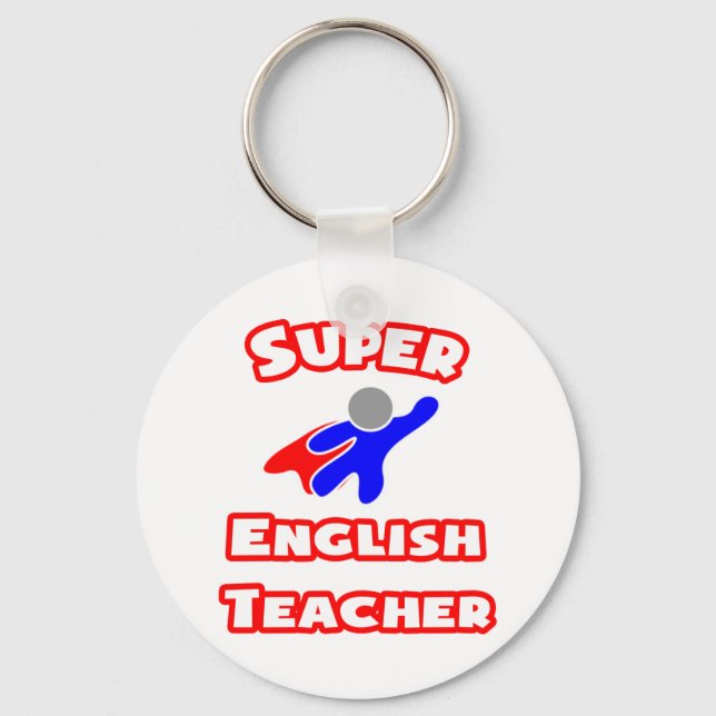 Super English Teacher Key Ring (Front)