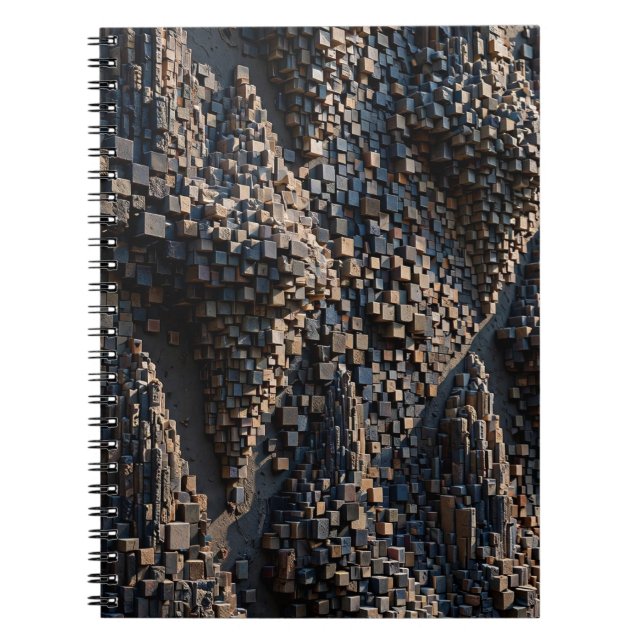 Super Extruded Micro Cube 3D Mosaic Notebook (Front)