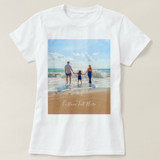 Super Family Custom Photo Text Your Own Design T-Shirt (Design Front)