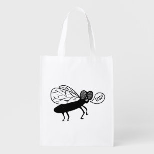Super Fly says VOTE! Reusable Grocery Bag