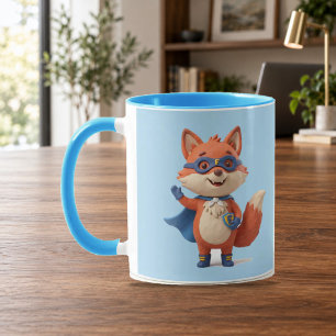 Super Fox Hero Light Blue Combo Mug