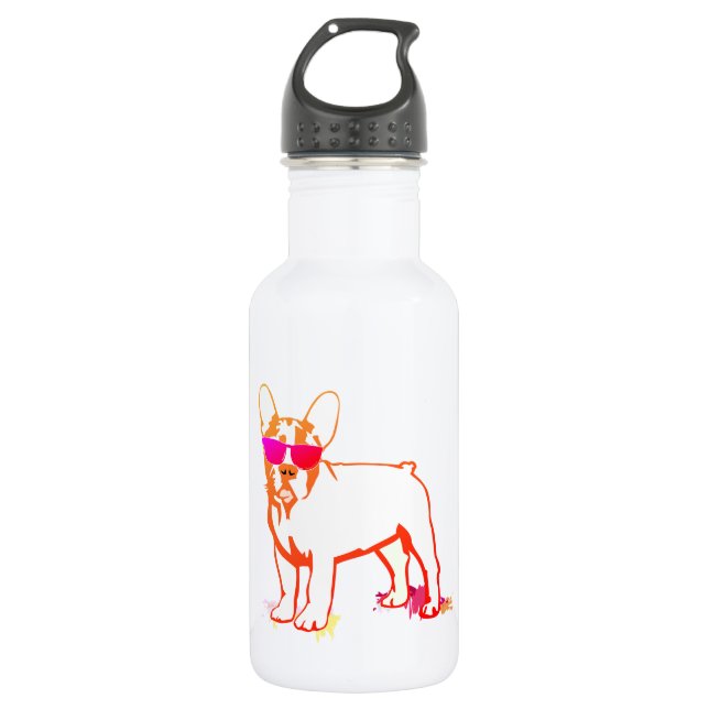 Super Frenchie Bulldog 532 Ml Water Bottle (Front)