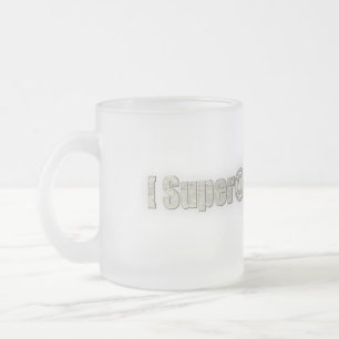SUPER@ FROSTED GLASS COFFEE MUG