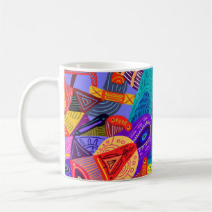Super Fun & Colourful Abstract Design Coffee Mug