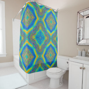 Super Fun Colourful  Abstract Shower Curtain