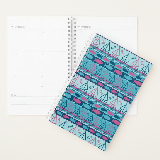 Super Fun Fish And Sailboat Pattern Planner (Display)