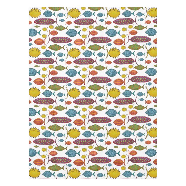 Super Fun Fish  Tablecloth (Front)