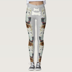 Super Fun Painted Golden Retriever Leggings