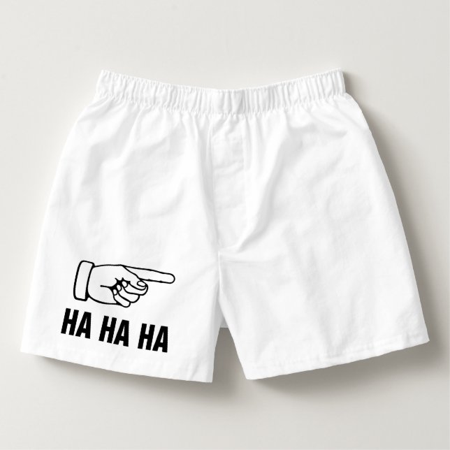 Super funny boxer shorts for men HA HA HA Boxers (Front)