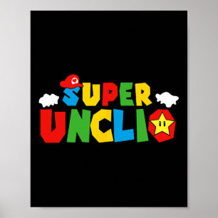 Super Gamer Uncle Funny Celebrate For Fathers Day  Poster