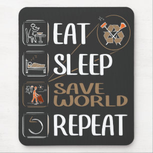 Super Garbageman - Funny Gift for Trashman Mouse Mat