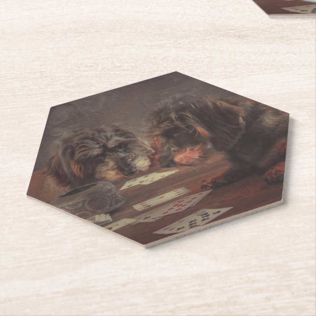 Super gave teckel onderzetters paper coaster (Angled)