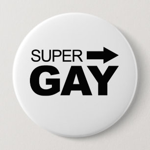 Super Gay (2) 10 Cm Round Badge