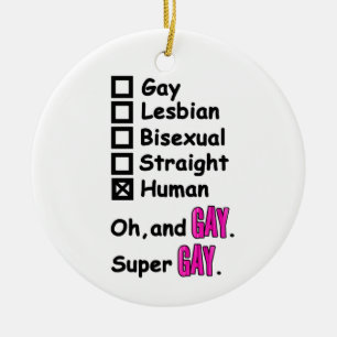 Super Gay Ceramic Tree Decoration
