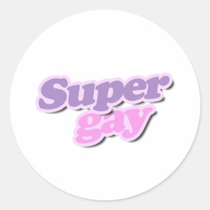 Super Gay Classic Round Sticker