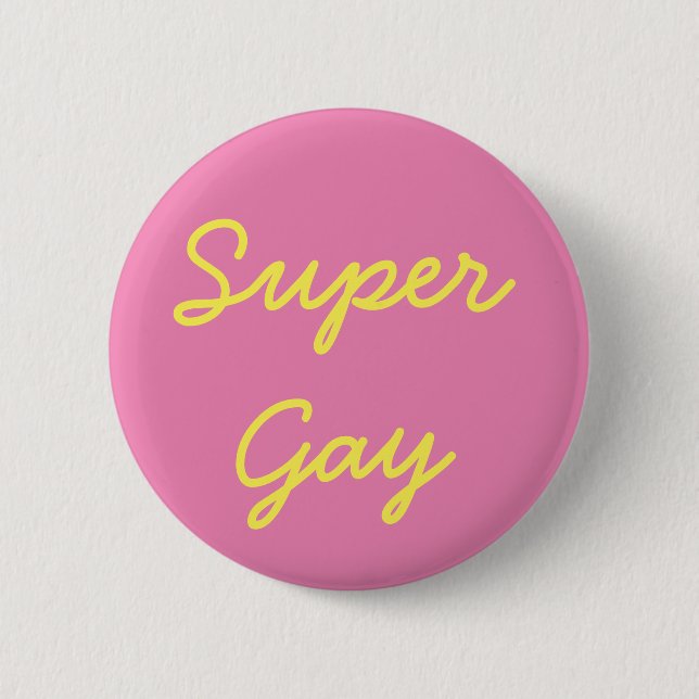 Super Gay Pride Button (Front)
