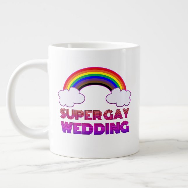 Super Gay Wedding Podcast Mug (Left-Handed) (Left)