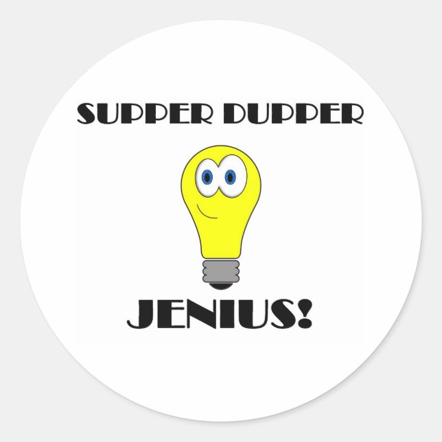 Super Genious? Classic Round Sticker (Front)