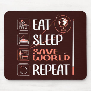 Super Geography Teacher Saves World Thank You Gift Mouse Mat