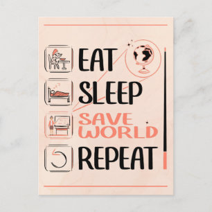 Super Geography Teacher Saves World Thank You Gift Postcard