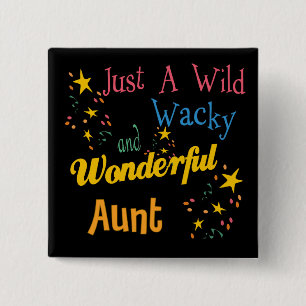 Super Gifts For Aunts 15 Cm Square Badge