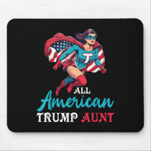 Super Girl All American Trump Aunt Patriotic Mouse Mat