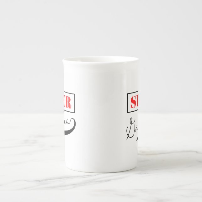 Super Grandma Bone China Mug (Front)