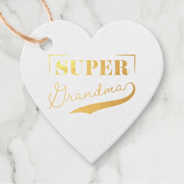 Super Grandma Favour Tags (Front)