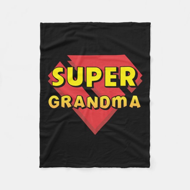Super Grandma  Fleece Blanket (Front)