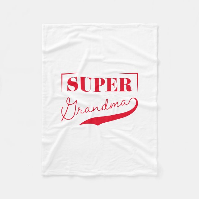 Super Grandma Fleece Blanket (Front)