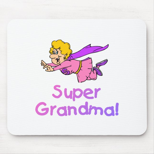 Super Grandma (Flying) Mouse Mat (Front)