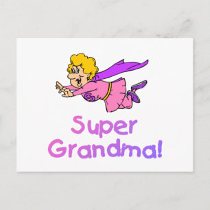 Super Grandma (Flying) Postcard